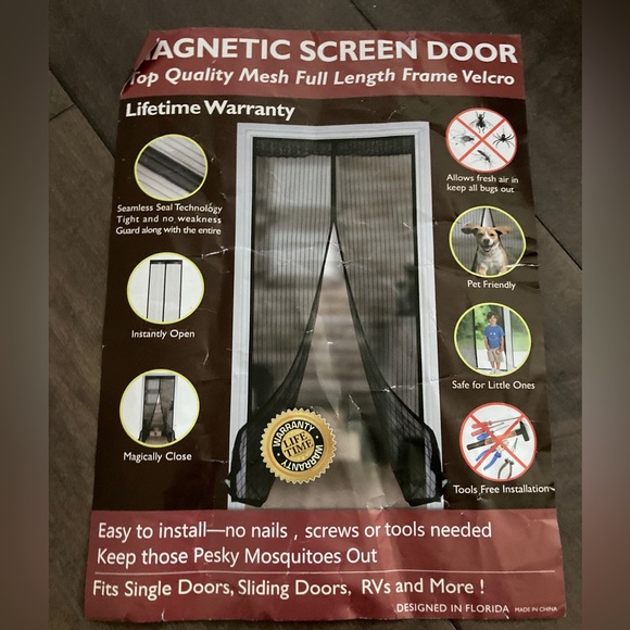 New magnetic mesh door screen. Heavy duty self sealing curtain. - Picture 2 of 5
